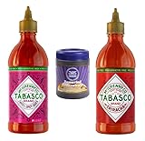 Tabasco Sriracha 300 ml & TABASCO Sweet&Spicy 256 ml und Tabasco Red Pepper 57 ml Tamarindenpaste 100% natürlich 200g
