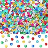 MARFOREVER Konfetti Rund, Bunt Glitzer Konfetti Faschingsdeko Tisch Metallisch Folie Party Streudeko Geburtstag für Hochzeit Karnevalsdeko Silvester Weihnachten