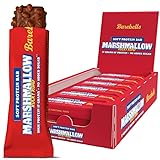 Barebells Proteinriegel – köstliche weiche Eiweißriegel mit Schokolade – zuckerarm, 17 Gramm Protein, ohne Palmöl – Marshmallow Rocky Road, 12 x 55gr