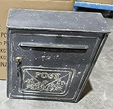 Briefkasten zur Wandmontage, für Haus und Außenbereich, Vintage, Metall, Türbriefkasten, antiker Stil, nostalgischer Charm, Heimdekoration, Schwarz
