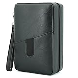 Humidor aus Zedernholz, Kapazität: 6 Stück, tragbarer Reise-Humidorkoffer mit Luftbefeuchter (schwarz)