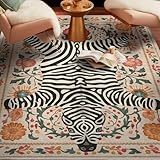 Well Woven Apollo Zebra's Haven Teppich, 90 x 150 cm, mit stilvollem Zebramuster für kühne Wohnräume