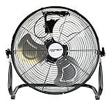 JooTech Bodenventilator | Windmaschine | 45cm | Schwarz | 1350 U/min | 100 Watt