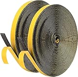 UPSEN Dichtungsband für Türen Fenster, 6mm(B) x1.5mm(D)/20m Türdichtung Selbstklebendes Fensterdichtung Anti-Kollision Gummi Schaum Siegel Streifen Schalldämmung Dichtungsband Selbstklebendes Schwarz