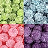 Barnetts Mega Sour Sweets - 4 x 100g Bags - Super Sour Hard Sweets Himbeere Apfel Kirsche bösartige Veilchen saure Süßigkeiten