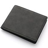 MOVDARL Herren Leder Geldbörsen Kleine Geldb rsen Design Dollar Preis Top Herren Dünne Brieftasche mit Münztasche, Schwarz , Einheitsgröße