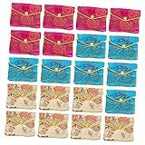 Healeved 20 Stück Teiliges Chinesische Vintage Stickerei Münzbeutel Schmuck Aufbewahrungstaschen mit Reißverschluss für Hochzeit Verpackung und Alltagsnutzung Farben Zufällige Farbe