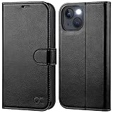 OCASE Handyhülle iPhone 13 Mini Hülle [Premium PU Leder] [Standfunktion] [Kartenfach] [Magnetverschluss] RFID Schutzhülle Klapphülle Lederhülle Tasche Case Etui Kompatibel für iPhone 13 Mini Schwarz