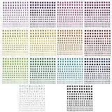 FEMBW® Glitzersteine Selbstklebend, Selbstklebend Strasssteine Schmucksteine,Glitzer Basteln Diamanten (14 Farben Diamant-Aufkleber)