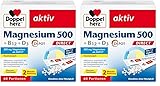 Doppelherz Magnesium 500 + B12 + D3 DIRECT mit DEPOT-Funktion - Magnesium als Beitrag für die normale Funktion der Muskeln und des Nervensystems - 60 Portionen Micro-Pellets mit Zitronen-Geschmack
