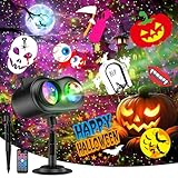 jepwe Weihnachtsprojektor für den Außenbereich, Urlaubslicht-Projektor mit 20 Dias/160 HD-Mustern, 10 Farben, Ozeanwellen, für Haus, Garten, Hof, Weihnachten