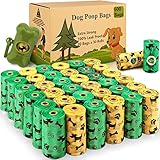 AMAYGA Hundekotbeutel 24 Rollen (600 Tüten) 1 Spender,auslaufsichere Kotbeutel für Hunde extra dick & reißfest,tropfsichere Hundetüten,Dog Poo Bags