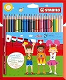 STABILO - Buntstift - color - 24er Pack - mit 24 verschiedenen Farben inklusive 4 Neonfarben
