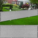 QINLIQIN Balkon Sichtschutz 200 x 290 cm HDPE Balkonverkleidung Atmungsaktiv Schützt Privatsphäre mit Ösen, Nylon Kabelbinder Und Kordel für Terrassen Swimming Pool, Hellgrau