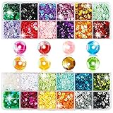 24 Farben 21600Pcs Pailletten zum Basteln, 5mm Glitzer Pailletten zum Aufnähen mit Box, Bunte Pailetten zum Nähen Aufkleben Auffädeln, Bastel Glitzer Set für DIY Kunsthandwerk Herstellung