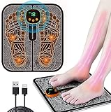 Neu Fussmassagegerät EMS Fußmassagegerät, USB Tragbare Foot Massager Intelligente Massagematte mit 8 Modi 19 Einstellbare Frequenzen für die Durchblutung Muskelschmerzen