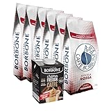 Caffè Borbone Rote Mischung 1 kg x 6 und Kaltcreme mit Kaffee, 550 g