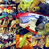 TOLKO 15m bunt gemixte Modestoff Dekostoff Reste | vielseitig einsetzbar zum Nähen Basteln und Dekorieren | EIN ganzer Karton voll Stoffreste Stoffe zum Nähen Meterware