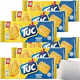 TUC Cracker Cheese Salzgebäck mit leckerem Käse-Geschmack 6er Pack (6x100g Packung) + usy Block