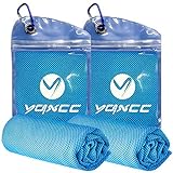 YQXCC Kühlendes Handtuch 2 Stück 120 x 30 cm, Eishandtuch, Mikrofaser-Handtuch für sofortige Kühlung, kühles kaltes Handtuch für Yoga, Strand, Golf, Reisen, Fitnessstudio, Sport, Schwimmen