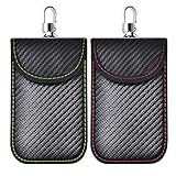 Keyless Go Schutz Autoschlüssel, 2 Pack Autoschlüssel Schutz Keyless Go Schutzhülle Faraday Tasche Funkschlüssel Abschirmung Schlüsseletui Schlüsseltasche