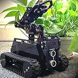 Adeept RaspTank WiFi Wireless Smart Robot Car Kit für Raspberry Pi 4/3 Modell B+/B, Panzerroboter mit 4-DOF-Roboterarm, OpenCV-Zielverfolgung, Videoübertragung, Raspberry Pi-Roboter mit PDF