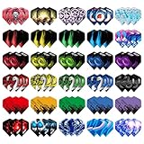 CyeeLife Dart Flights,30 Sets 90 Stück PET Standard Dart zubehör Perfekte für Soft und Steel Tip Dartpfeile