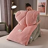 Quilt King Size Sherpa Full Size - Warme Verdickte Lammwolle Bettdecke Core - Winter Doppelseitige Flauschige Lammfleece Steppdecke