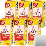 Gut&Günstig Jodsalz mit Fluorid besonders rein 6er Pack (6x500g Packung) + usy Block