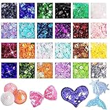 NTGRTY 30240 Pailletten zum Nähen, 24 Farben, Pailletten, für Bastelarbeiten