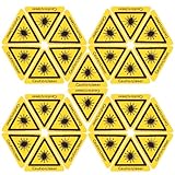 SHINEOFI 50 Stück Lasersicherheitsschilder Warnaufkleber Vorsicht Laserwarnung Selbstklebend Geruchlos UV Beständig für Arbeitsschutz