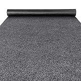 ANRO Fußmatte Schmutzfangmatte Teppich Läufer Sauberlaufmatte rutschfest Indoor Outdoor abwaschbar für Flur Eingang Poet Meterware Grau 100 x 100 cm (Rechteckig)