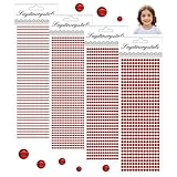 HMCEY 3090 Stück Glitzersteine Selbstklebend,Strasssteine zum Aufkleben,Schmucksteine zum Kleben Klein,Klebesteine Basteln,Glitzersteine Gesicht,Glitzersticker Runde,Face Gems für Textilien-Rot