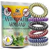 OSKAR Mückenschutz Armband für Kinder, 6 Stück zur Mückenabwehr - Metallic Unicolor - Anti Mücken Set, extrem effektiver Kinder Mückenschutz | Mückenarmband Kinder für Camping, Urlaub & Festival