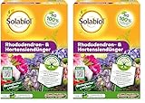 Solabiol Rhododendron- & Hortensiendünger, Spezialdünger mit Sofort- und Langzeitwirkung für Rhododendron, Hortensien und andere Moorbeetpflanzen, 1,5 kg, gelb (Packung mit 2)