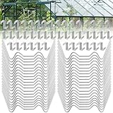 SLTAXAR 100 Stück Gewächshaus Klammern - Edelstahl Klammern für Gewächshaus, Rostfreier Gewächshaus Zubehör für Hohlkammerplatten