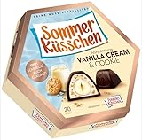 Deutsche Ferrero Küsschen Sommerschokoladen – Knusprig geröstete Haselnüsse in einer leichten Creme umhüllt von Vanillecreme und Keksen – 1 Packung mit 20 Sommerschokoladen 180 g