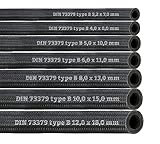 Schlauch Benzinschlauch Ölschlauch Kraftstoffschlauch Dieselschlauch Kraftstoffleitung Wasserleitung NBR DIN 73379-B mit Textilumflechtung Meterware (Innen Ø: 6,0 mm/Außen Ø: 11,0 mm)