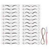 24 Stücke Augenbrauen Schablonen Satz, Augenbrauen Stempel Schablone,Braue Makeup Formung Werkzeug Enthält 24 Stücke Wiederverwendbare Augenbrauen Schablone Mit Riemen Et 1 Rasier Apparat