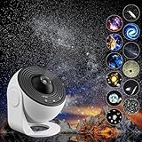 Galaxy Projektor, 13 in 1 Home Planetarium Star Light Projektor für Schlafzimmer 360° rotierenden Nebel Lampe Sternenhimmel Nachtlicht mit 12 Sonnensystem Konstellation Mond für Kinder Erwachsene