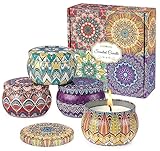 Mocraft Geschenke für Frauen 4 Pack Sojawachs Kerzenset 4.4 Oz Duftkerzen Geschenkset für Muttertag, Weihnachten, Geburtstag, Valentinstag, Bad, Yoga