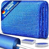 tillvex Pool Solarabdeckplane Rechteckig 700x400 cm | Solarfolie Stärke 120 µm | Solarplane zuschneidbar | Poolheizung für Wassererwärmung