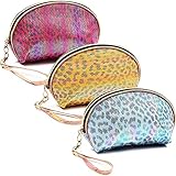 Make-up-Tasche mit Leopardenmuster, 3 Farben, 22,9 x 7,6 cm, 3 Stück