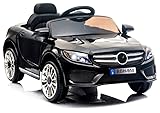 Playhouse Kinder Elektroauto Cabrio GT, für Kinder mit USB LED, Kinderauto Kinderfahrzeug (Schwarz)