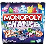 Monopoly Chance Board Game for Adults and Kids | Fast-Paced Family Party Game | Ages 8+ | 2-4 Players | 20 Mins. Average