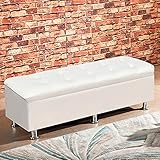 Moderne rechteckige Sitzbank mit Stauraum, Kunstleder, für Eingangsbereich, Schuhmöbel, Fußstütze, stilvolles Wohnzimmer, Schlafzimmer, Spielzeugtruhe, Haustierfreundlich, 90 x 40 x 40 cm