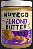 Nutego 100% cremige Mandelbutter Ohne Zusätze, Ohne Salz, Zucker, Palmfett 1 KG