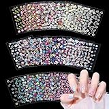3D Nagelsticker 30 Blatt Nagelsticker Selbstklebend Blumen Blumenherzform Nageldesign Nail Sticker Nageldesign Zubehör Nagelaufkleber für DIY Dekorationen, Maniküre, Handyhüllen