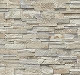 P & S PROFESSIONAL DETAIL PRODUCTS: 3D-Tapete mit Ziegel-Motiv, 2 Farben Beige Stone