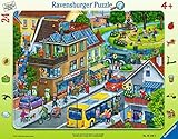 Ravensburger Kinderpuzzle - Unsere grüne Stadt - 24 Teile Rahmenpuzzle für Kinder ab 4 Jahren mit Suchspiel